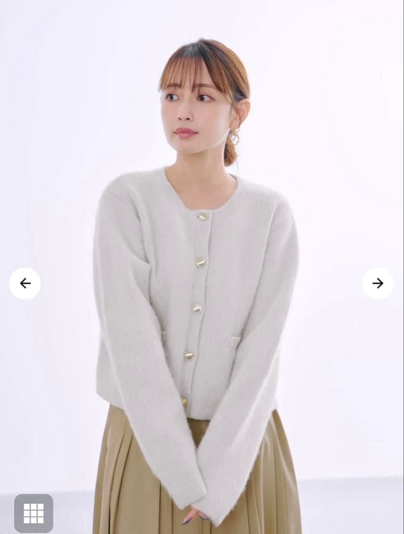COHINA コヒナ フォックスアンゴラダブルフェイスニットジャケット