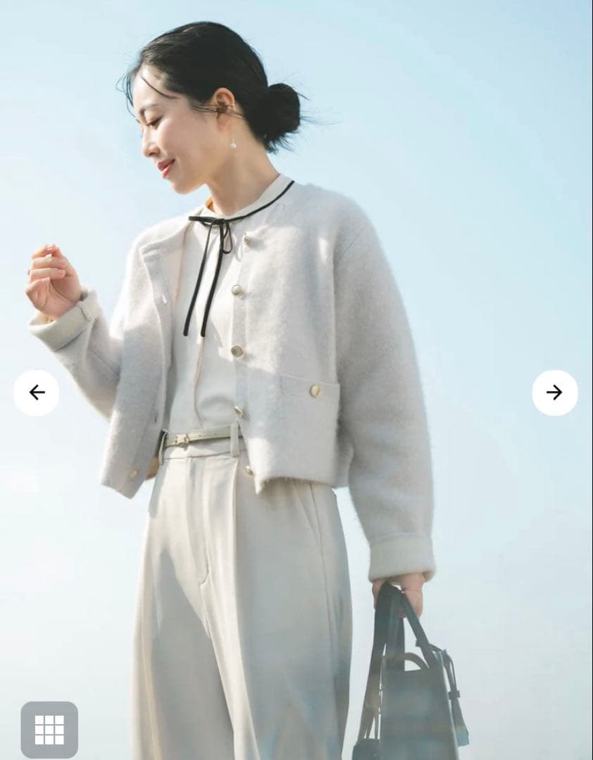 COHINA コヒナ フォックスアンゴラダブルフェイスニットジャケット