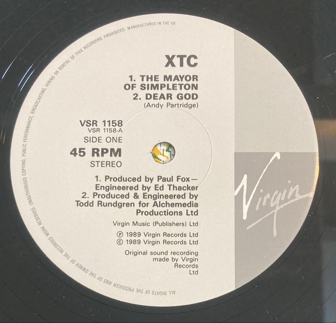 ◾️89年大ヒット名曲■XTC ■Mayer Of Simpleton ■12in