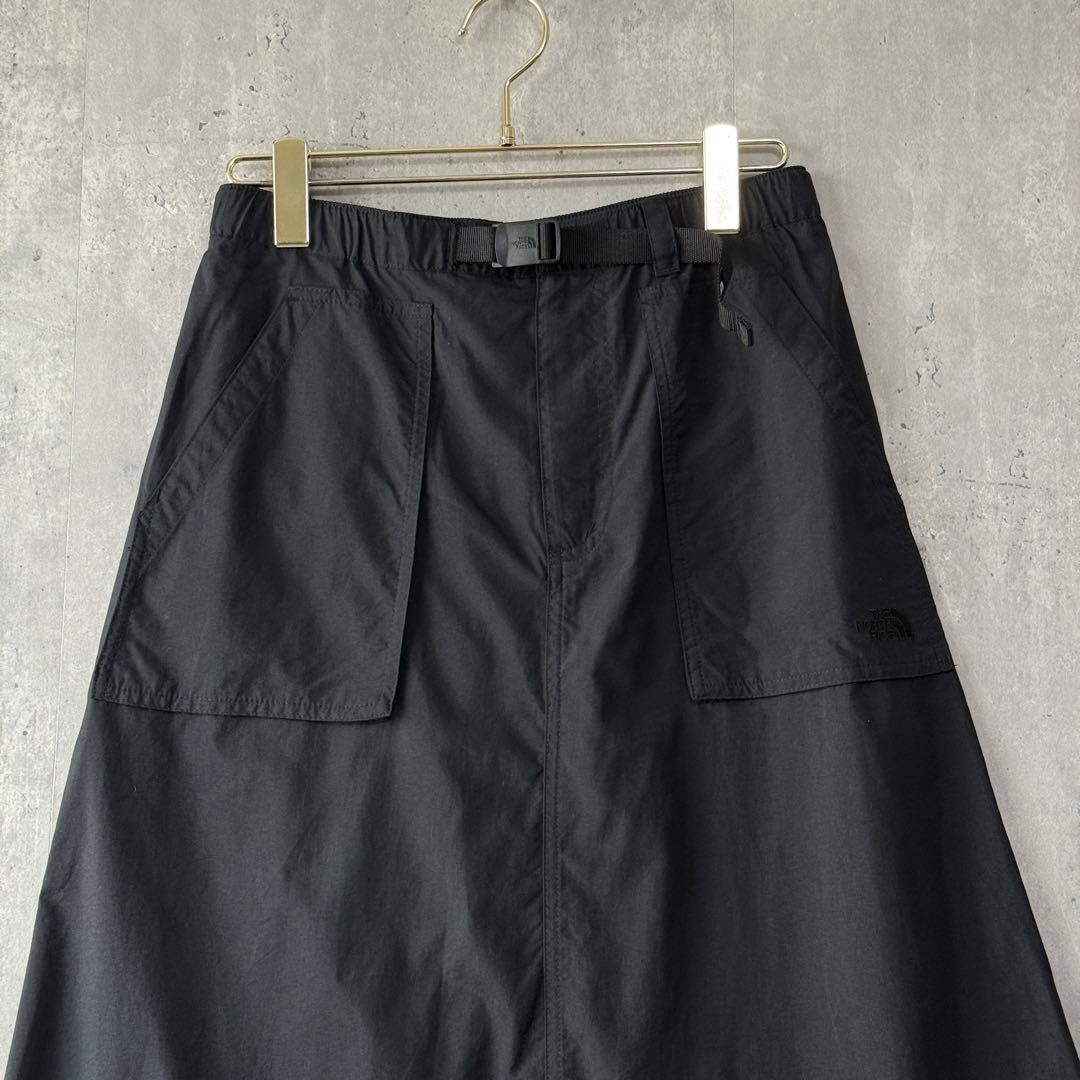 ノースフェイス コットンライク　ナイロンコンパクトスカート ブラック M 美品