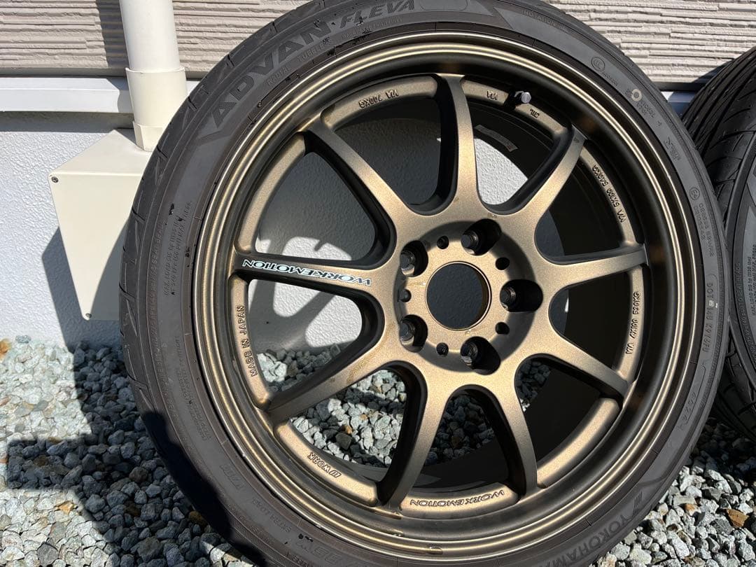 【マサムネ】WORK D9R ADVANフレバ 195/45R17