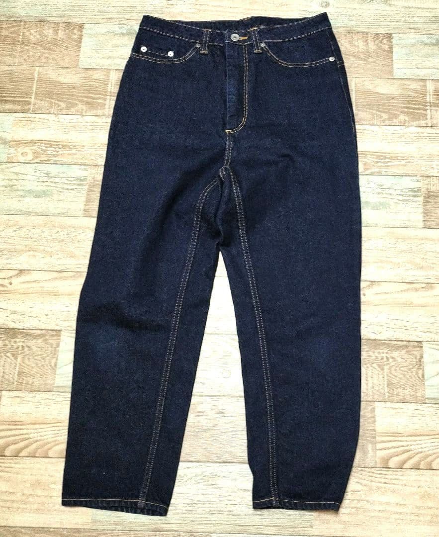 tumugu ツムグ　ムラ糸デニムテーパードパンツ　¥17380