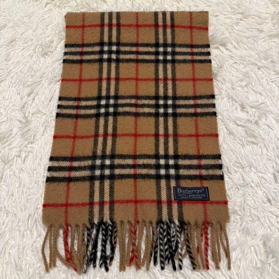 【Burberry’s】マフラー ベージュ ノバチェック ウール100%