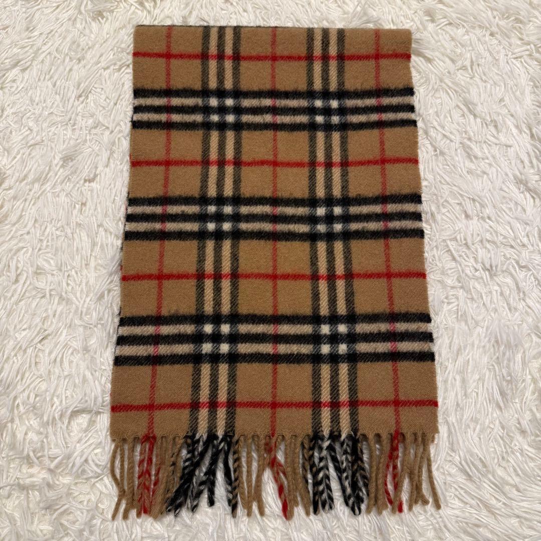 【Burberry’s】マフラー ベージュ ノバチェック ウール100%