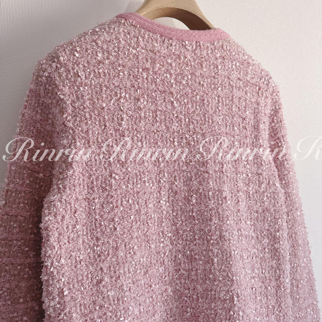 【美品】ANAYI ミックスヤーンニットカーディガン 36