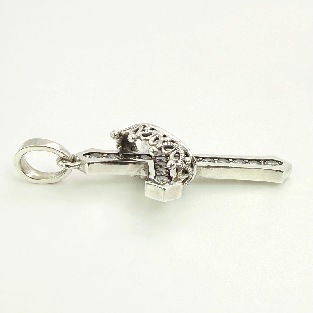 ◆【Justin Davis】CROSS WITH CROWN CL ペンダント