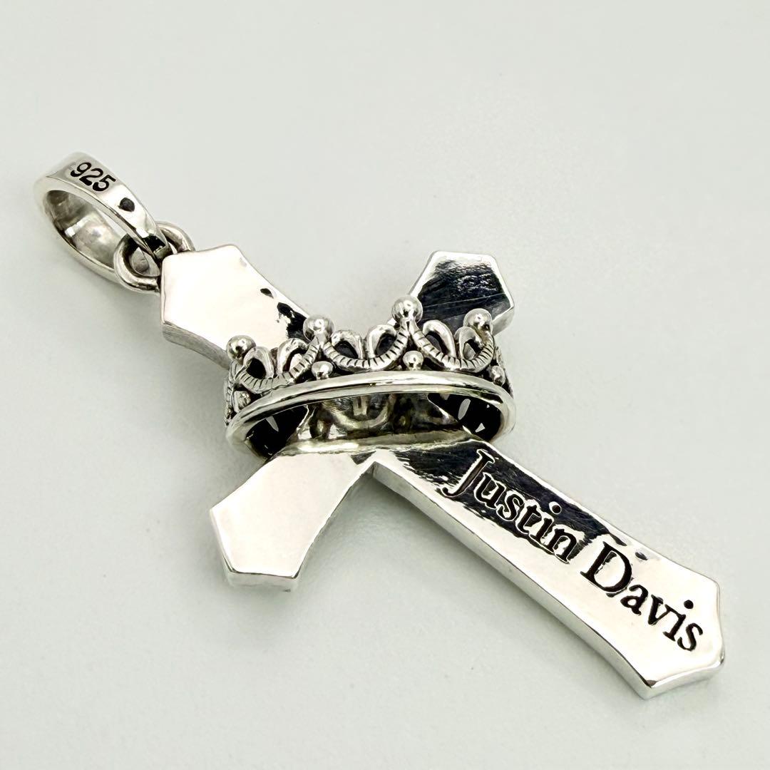 ◆【Justin Davis】CROSS WITH CROWN CL ペンダント