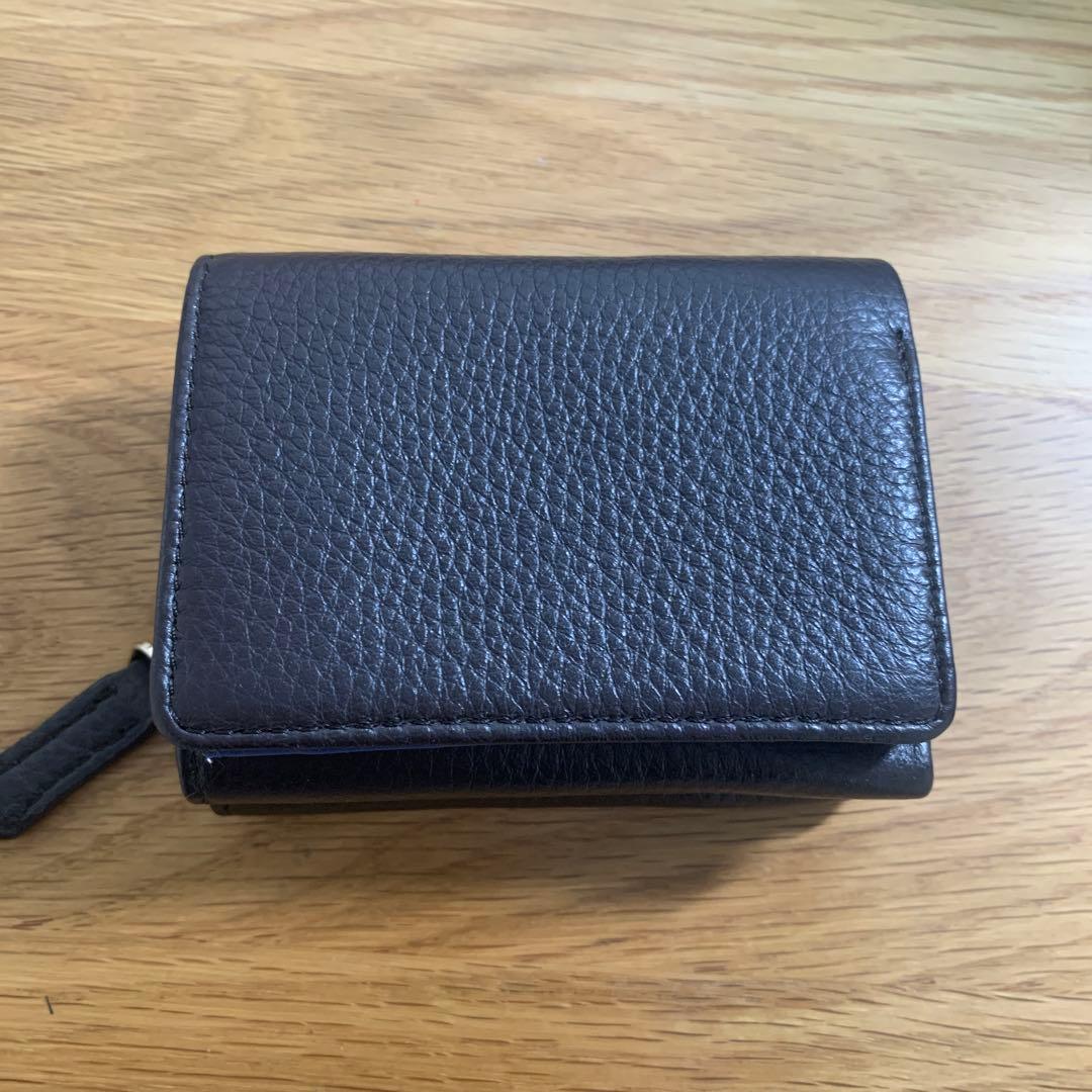 【新品】アニエスベー agnès b. ダークブラウン 二つ折り財布