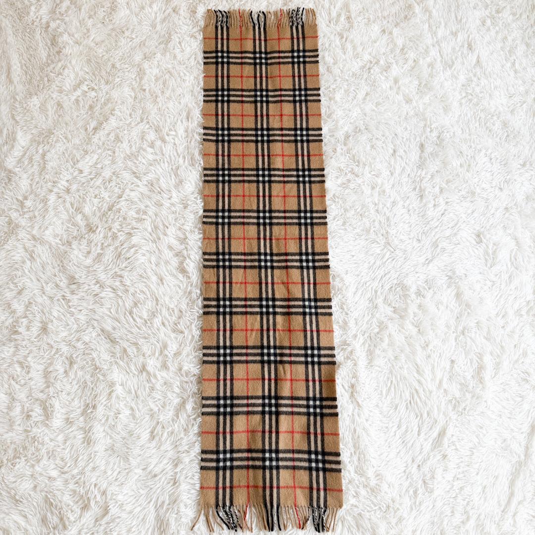BURBERRY マフラー ピュアカシミヤ ノバチェック バーバリー