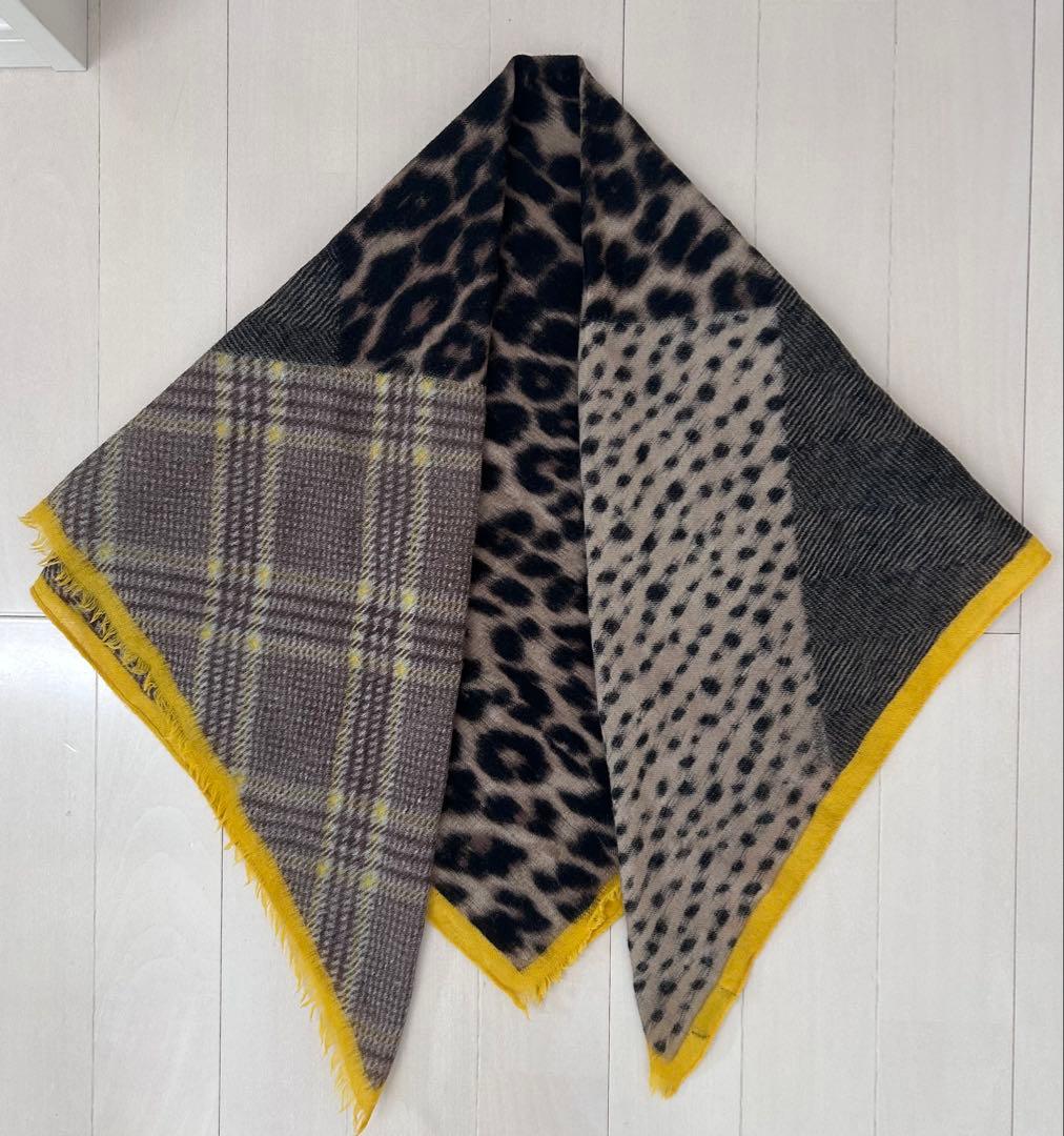 【美品】 manipuri マニプリ ウール スカーフ