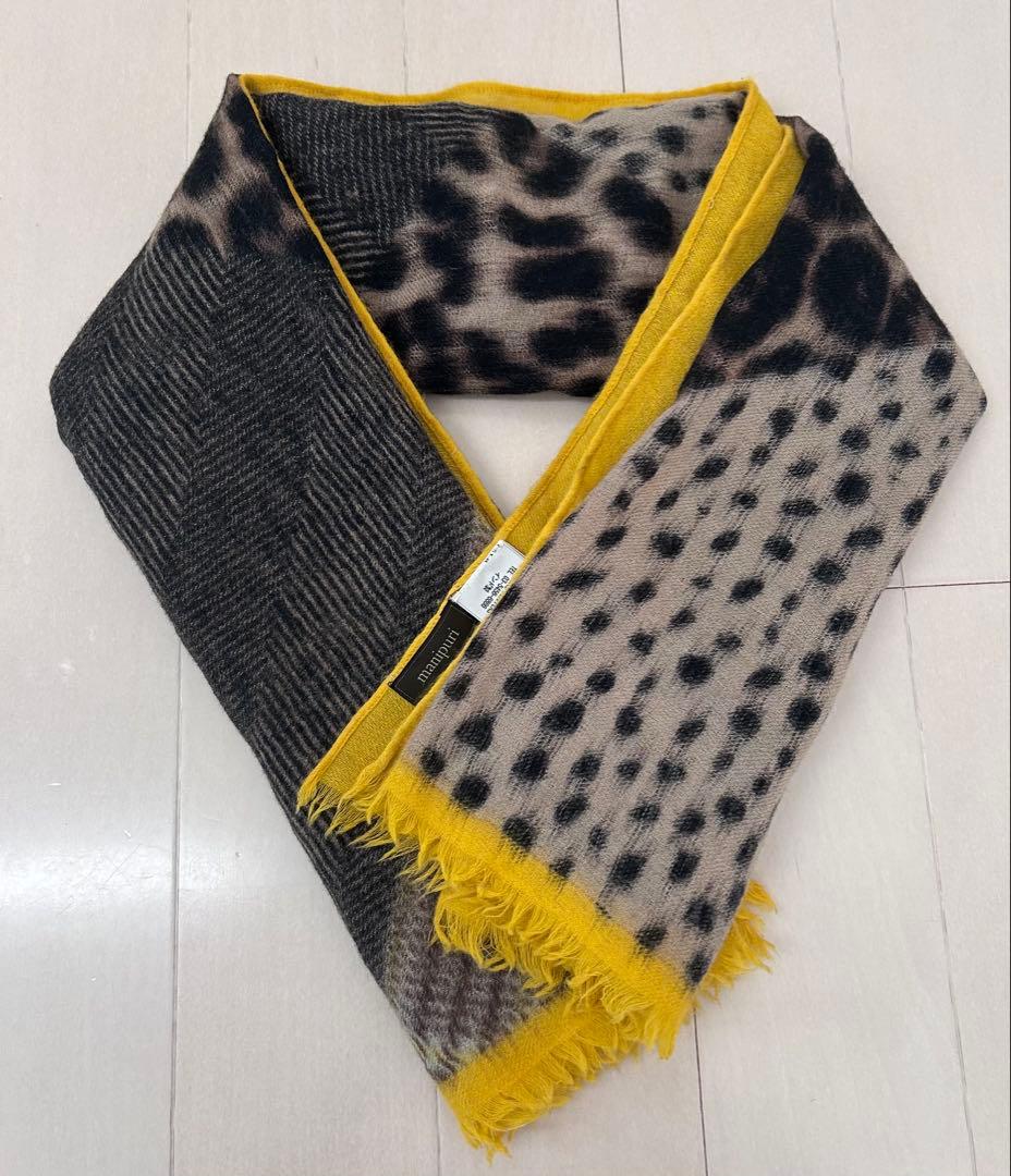 【美品】 manipuri マニプリ ウール スカーフ