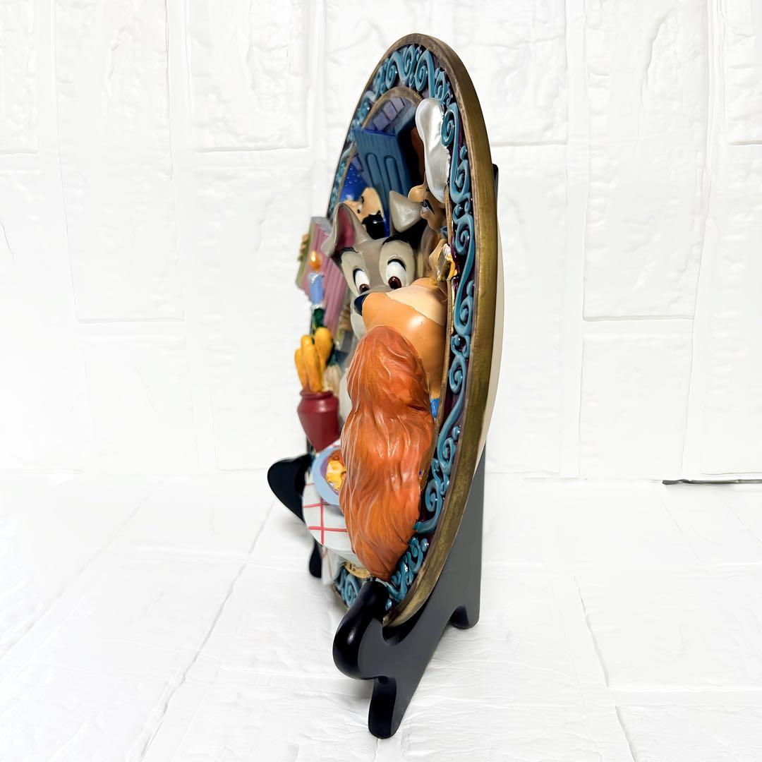 ディズニー　世界5000枚限定　わんわん物語　レリーフプレート 3D 飾り皿