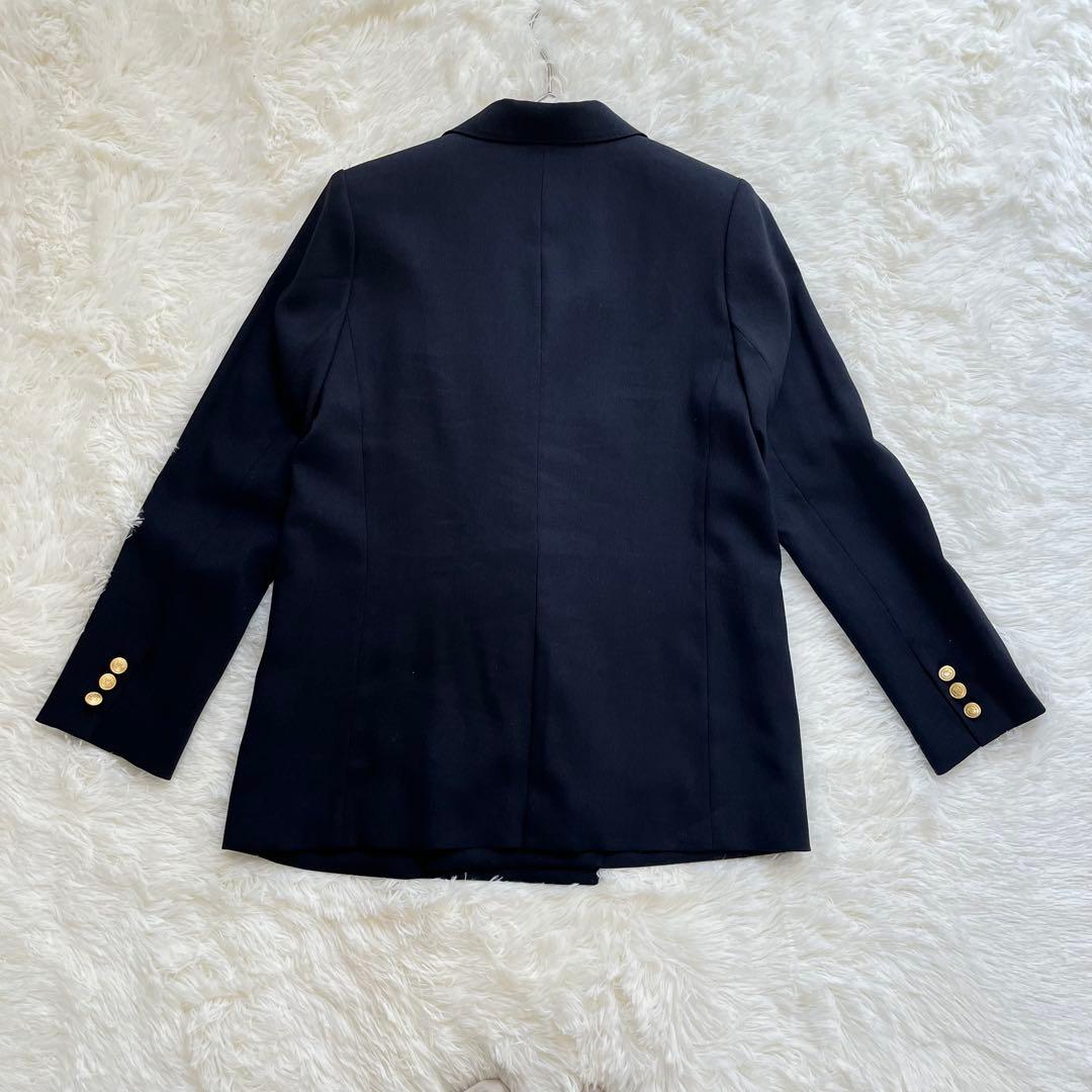 新品 テーラード ジャケット ゴールドボタン ネイビー ドゥクラッセ M