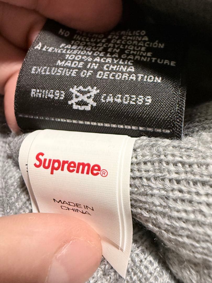 帽子 Supreme Box Logo Beanie Heather Grey