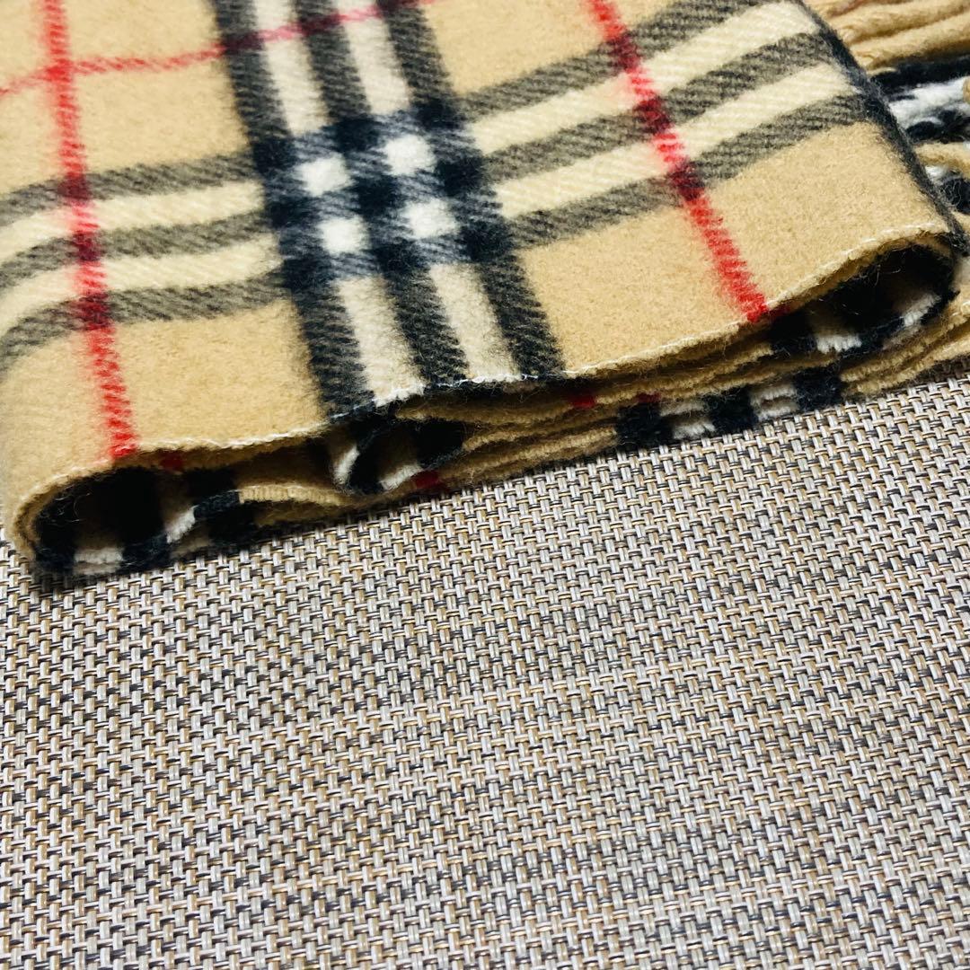 バーバリー　ノバチェック　ホースロゴ刺繍　ウール100% ひざ掛け　ストール
