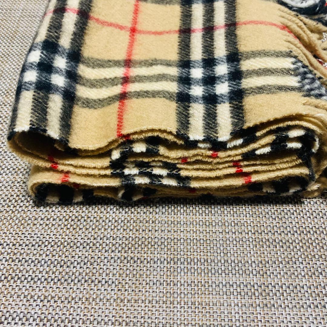 バーバリー　ノバチェック　ホースロゴ刺繍　ウール100% ひざ掛け　ストール