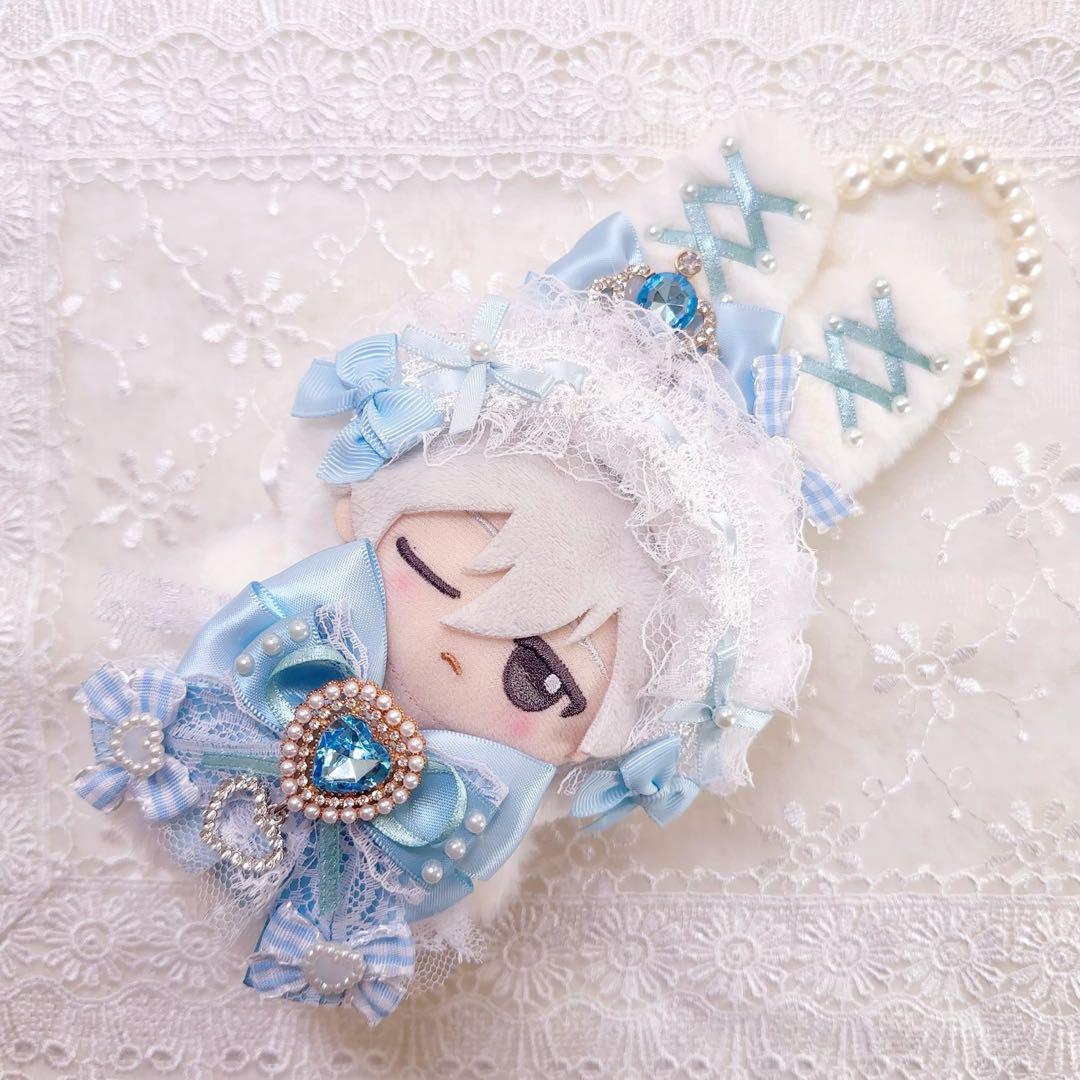 いつぬい　ちびぐるみ ぬい服　もこもこ　うさぎ　水色白　ロリータ　あんスタ