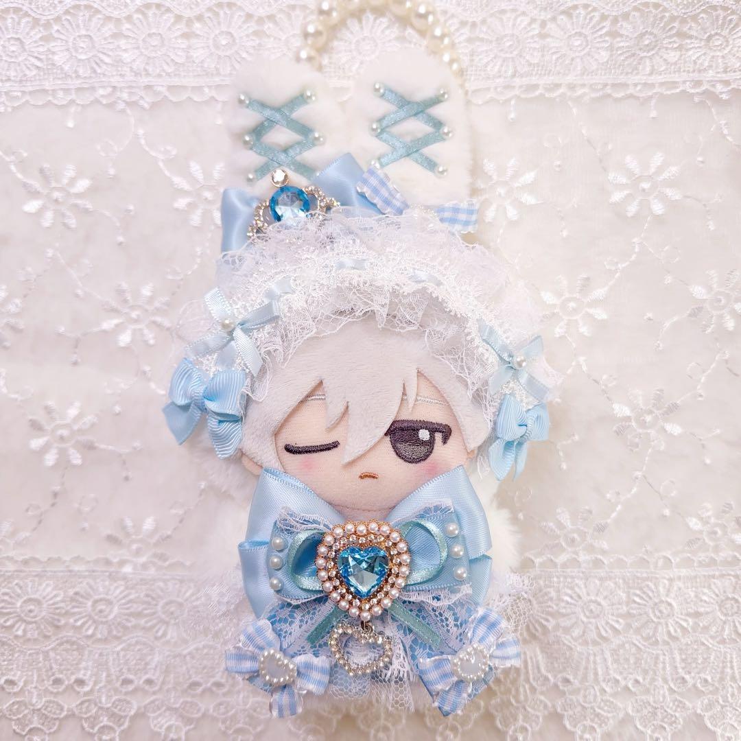 いつぬい　ちびぐるみ ぬい服　もこもこ　うさぎ　水色白　ロリータ　あんスタ