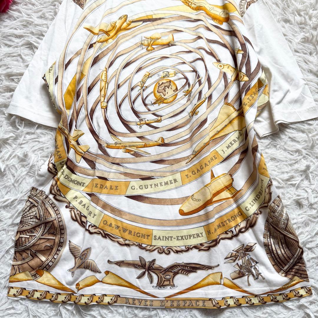 美品■エルメス　REVES D`ESPACE　夢の空間　半袖Tシャツ　XL