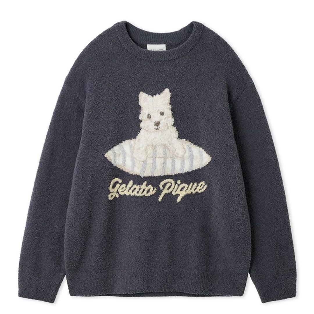 【新品】ジェラートピケUNISEXプレイフルDOGプルオーバー　ウェスティ柄