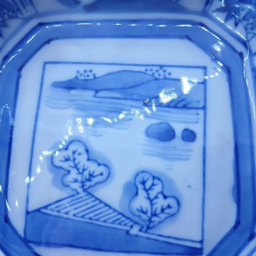 2401 　青白磁 八角形皿 3個セット