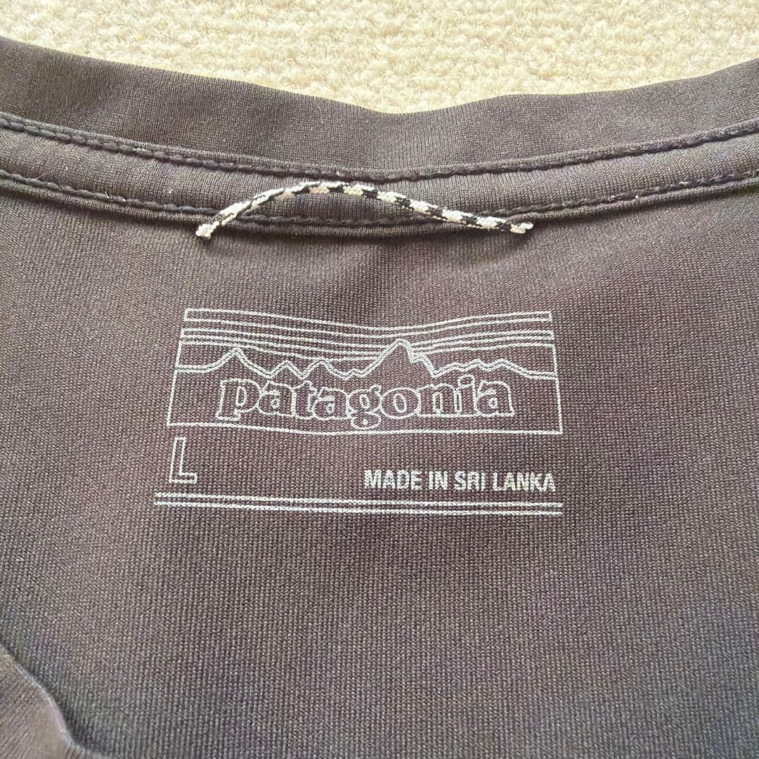 patagonia キャプリーンクールデイリー　黒 ノースリーブタンクトップ L