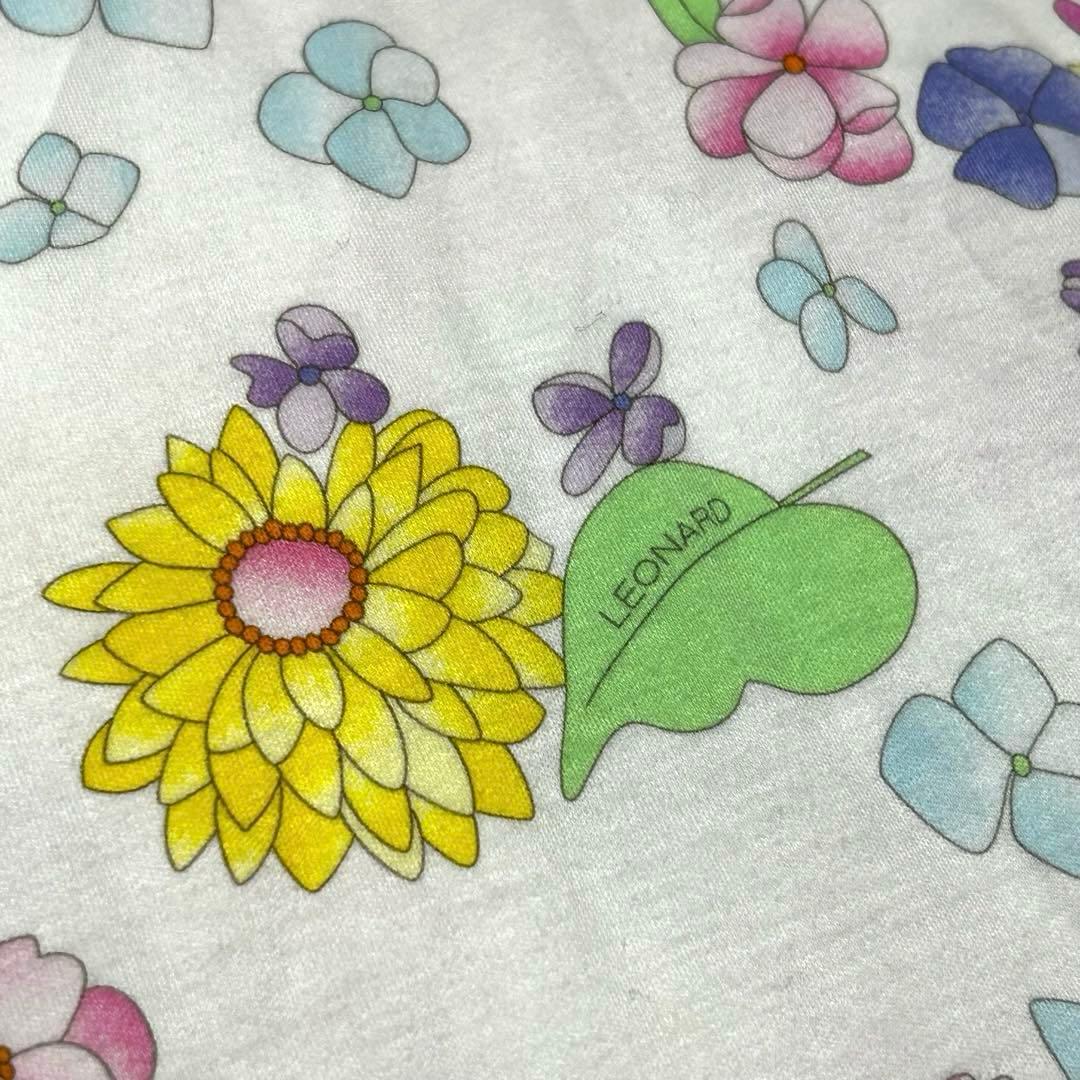 【極美品】レオナール スポーツ　花柄 カットソー　42 XL 大きいサイズ