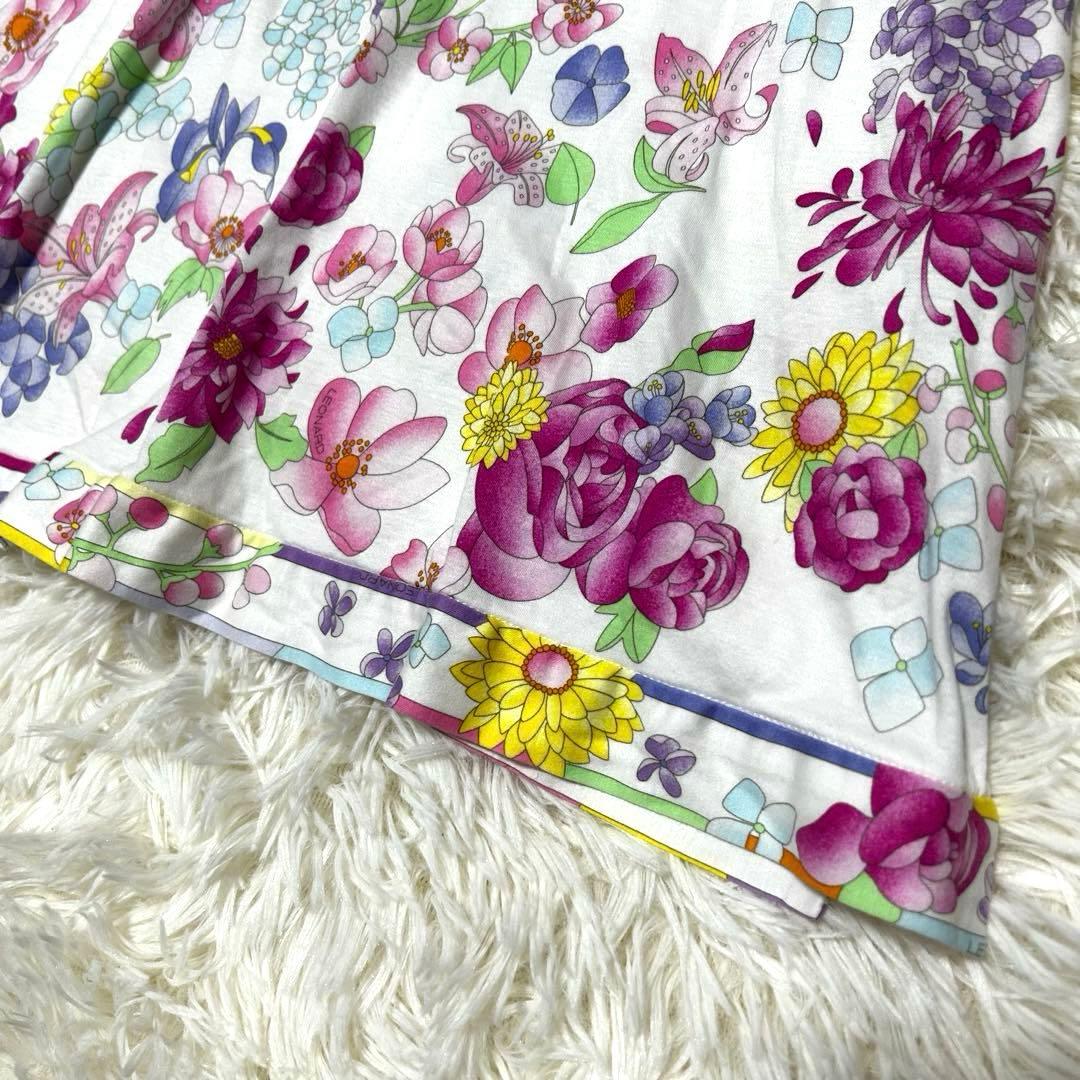 【極美品】レオナール スポーツ　花柄 カットソー　42 XL 大きいサイズ