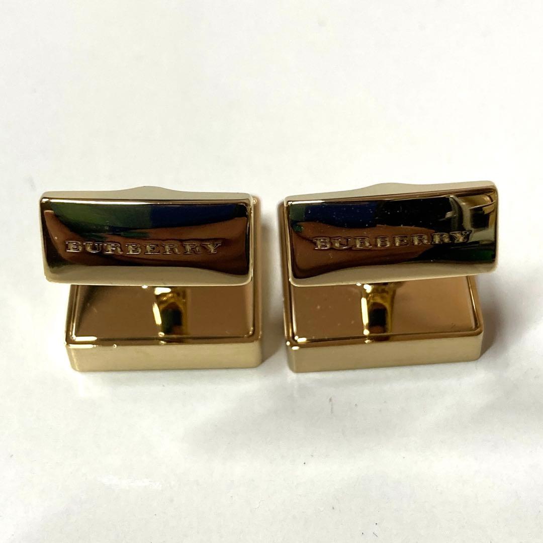 Burberry バーバリー　カフス　2点　ゴールド　スクエア　ボタン