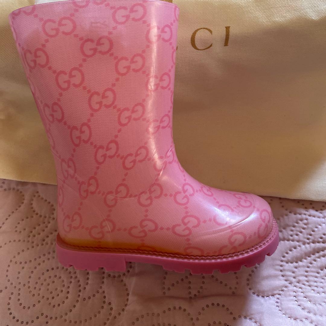 GUCCI ピンク 長靴 13から14センチ