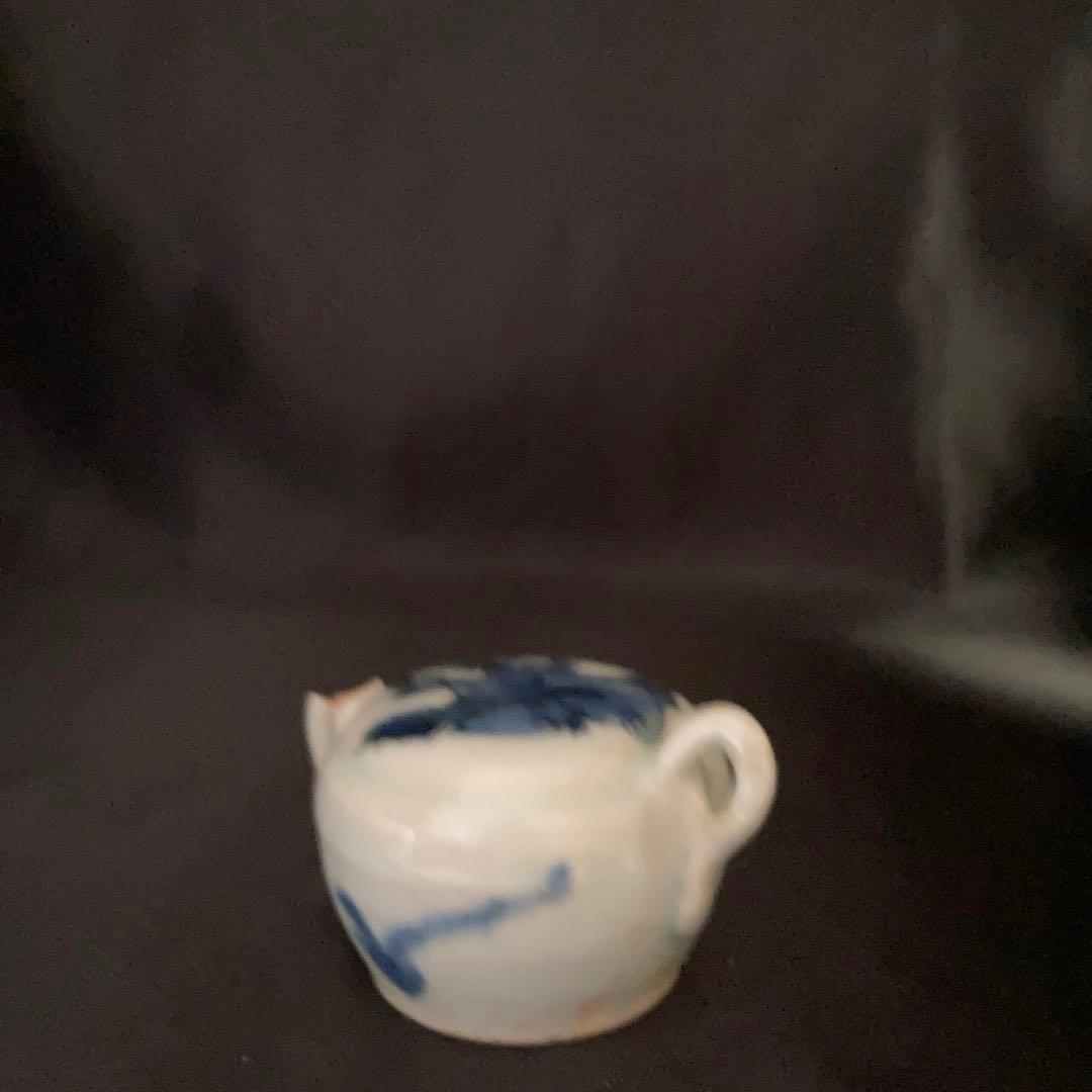 蒐集処分セール❗️【gallery三益】古染付鶴仙人紋水滴（明末時代）
