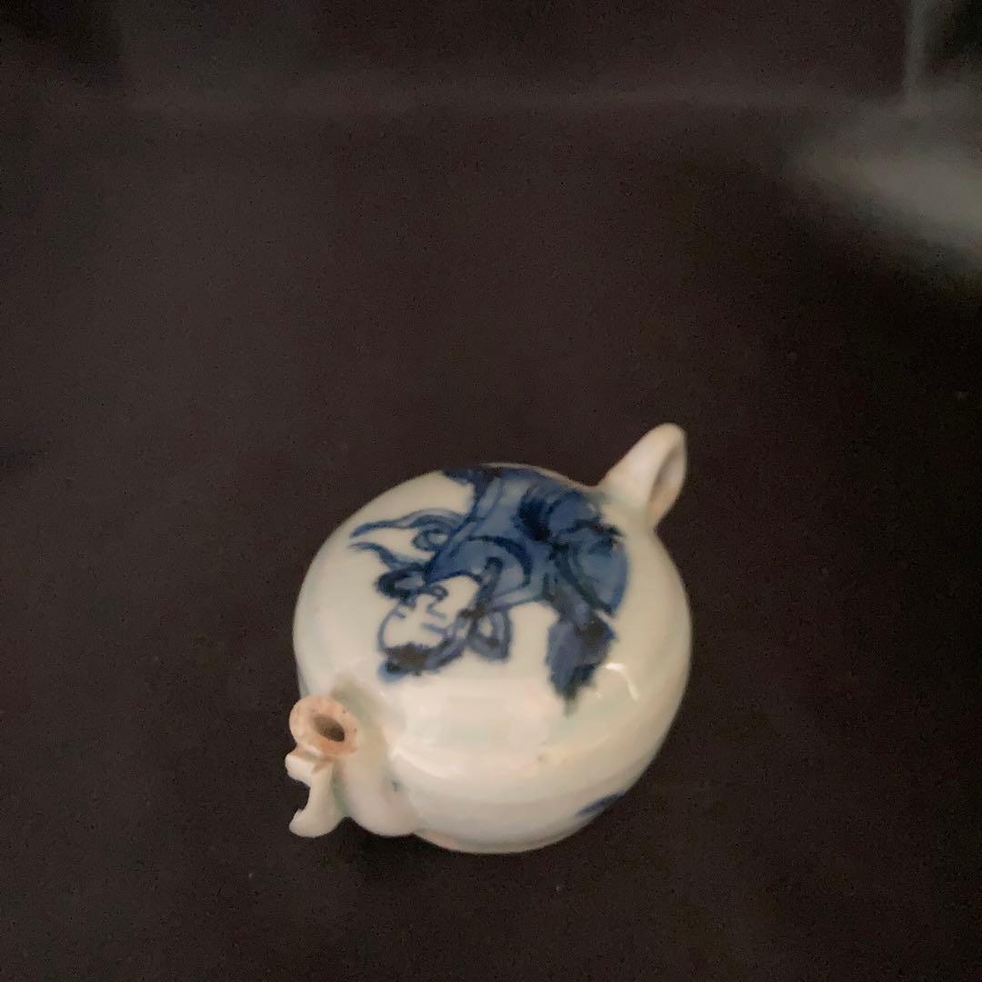 蒐集処分セール❗️【gallery三益】古染付鶴仙人紋水滴（明末時代）