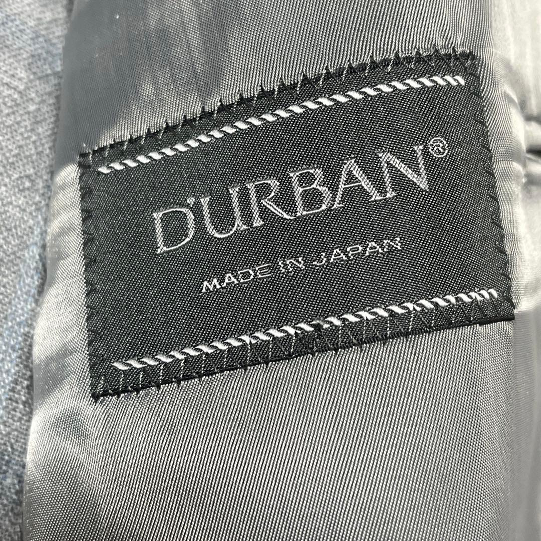 D'URBAN シルク 麻 混合 グレージャケット ストライプ A6 L