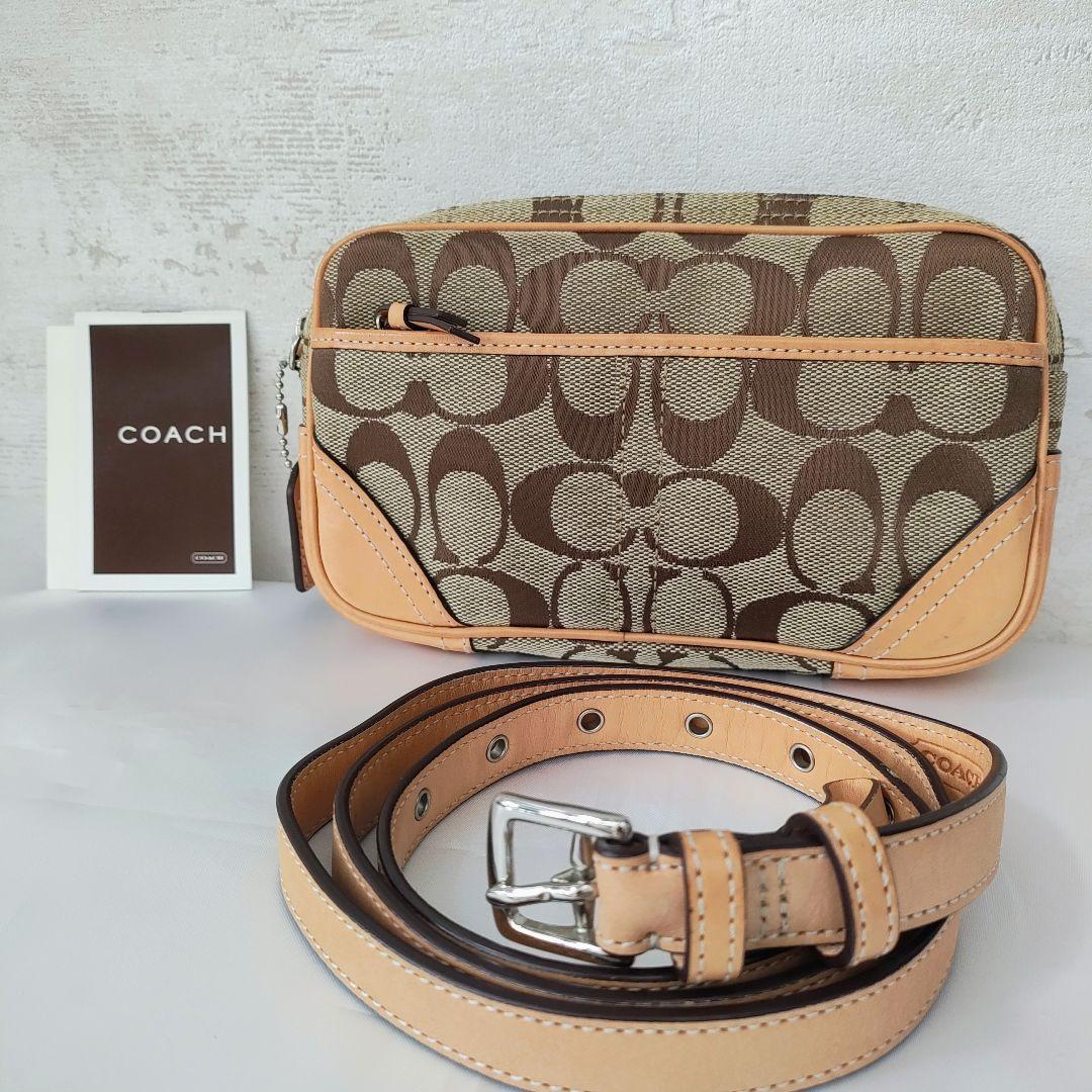 コーチ COACH シグネチャー バッグ ウエストポーチ ボディバッグ