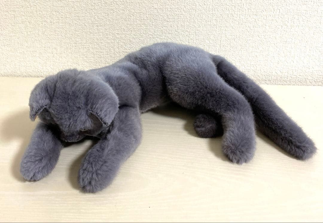 m*q様 希少 当時物 童心 グレー 猫 ぬいぐるみ 日本製 dousin 昭和