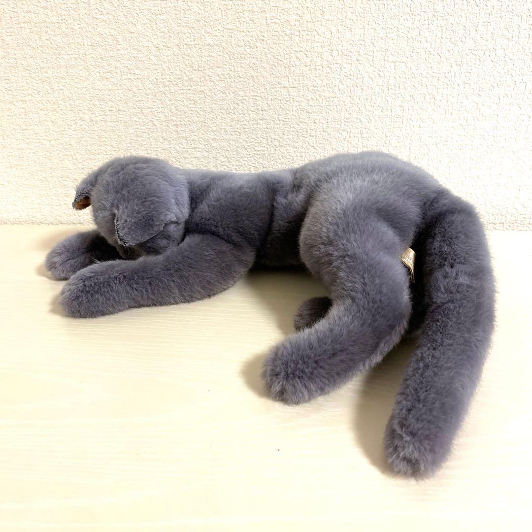 m*q様 希少 当時物 童心 グレー 猫 ぬいぐるみ 日本製 dousin 昭和