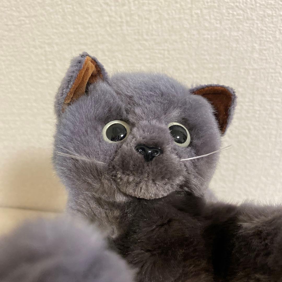 m*q様 希少 当時物 童心 グレー 猫 ぬいぐるみ 日本製 dousin 昭和
