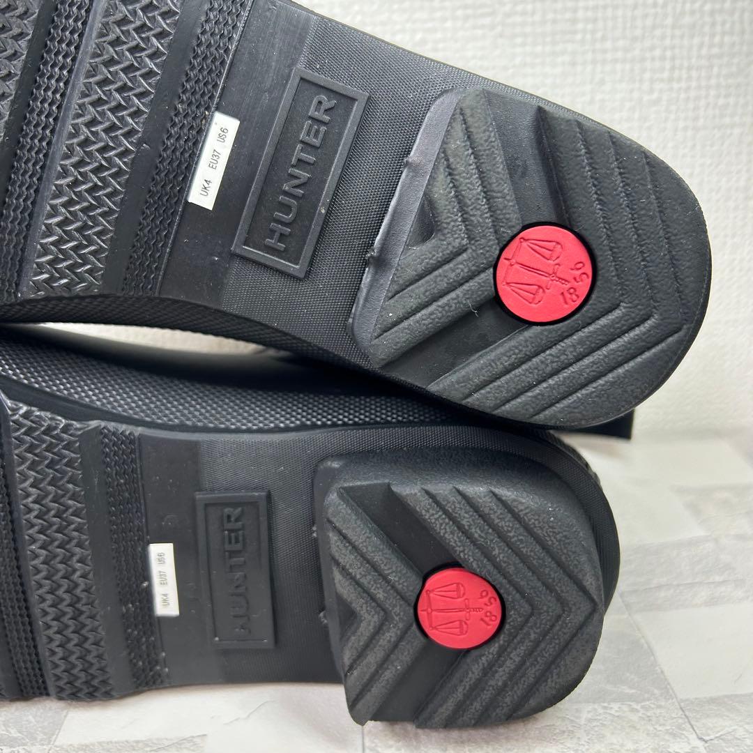 【美品】HUNTER ハンター レインブーツ ショート丈 UK4 防水
