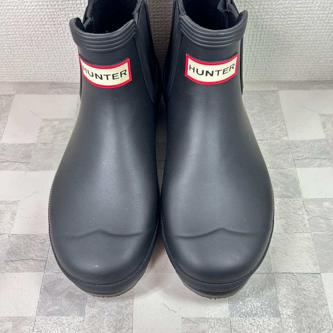 【美品】HUNTER ハンター レインブーツ ショート丈 UK4 防水