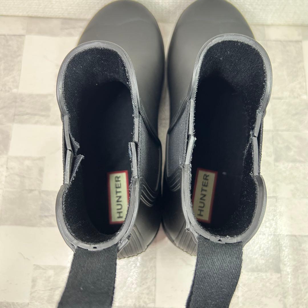 【美品】HUNTER ハンター レインブーツ ショート丈 UK4 防水