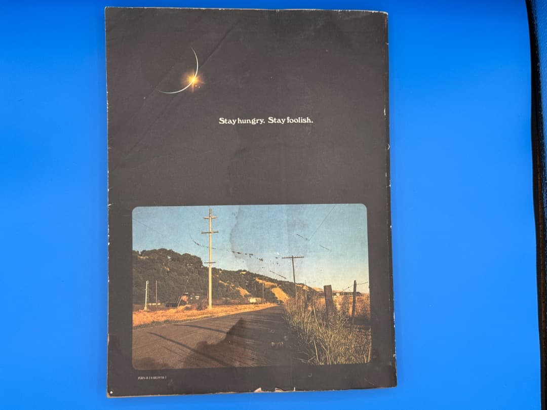 洋書 Whole Earth Epilog 1974 Jobs Stay hungry