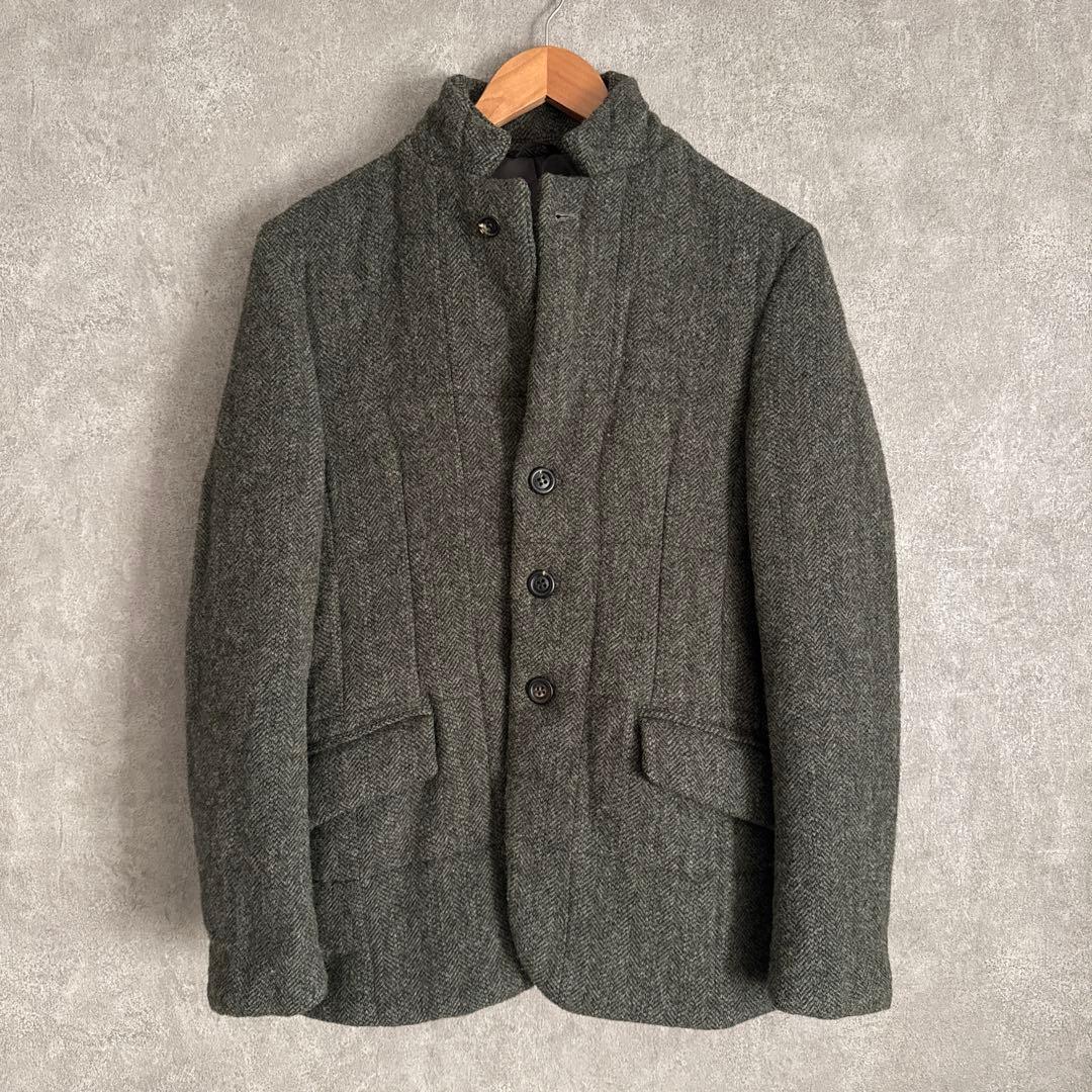 新品★イタリア製★アスペジ★ウールニット生地★中綿入りテーラードジャケット★S