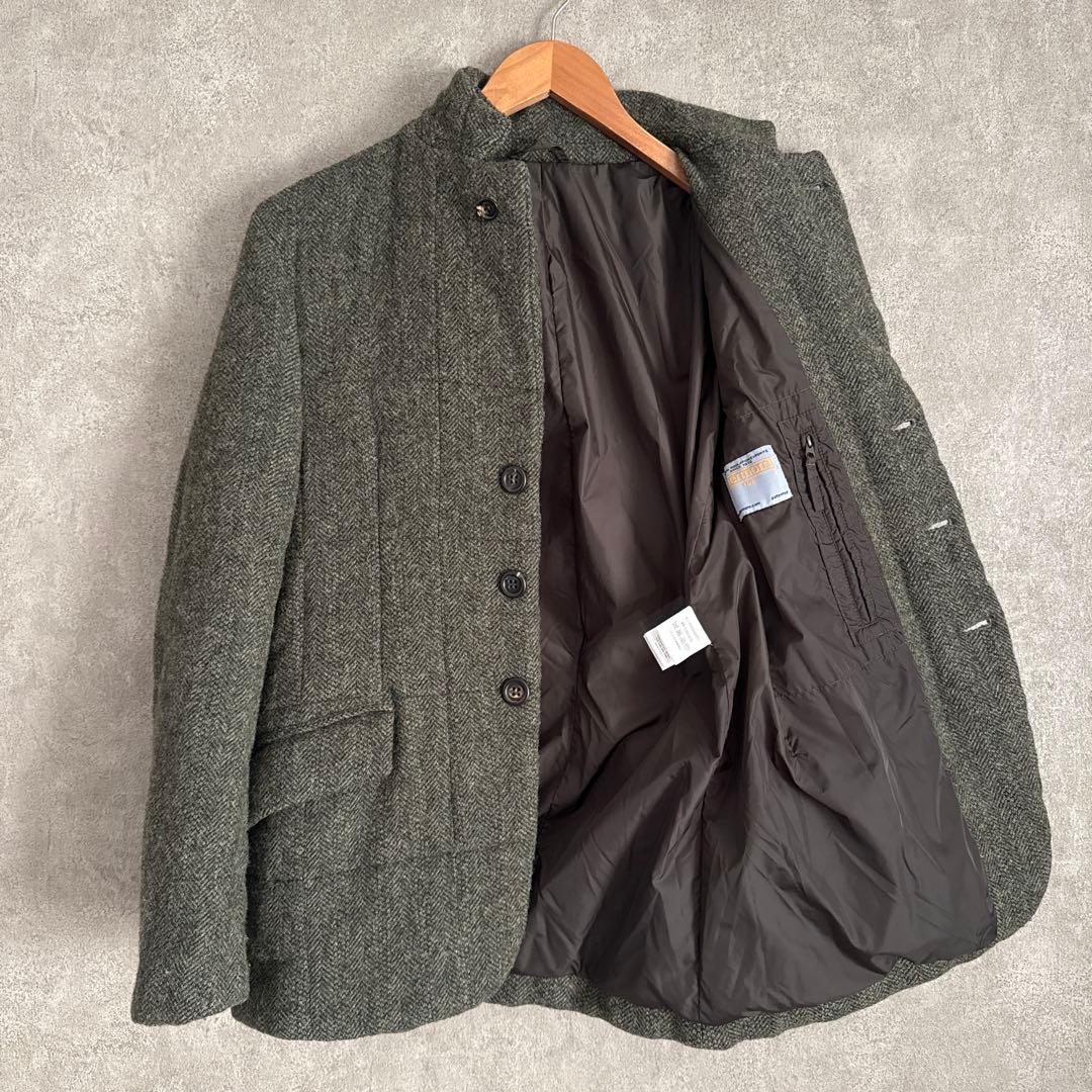 新品★イタリア製★アスペジ★ウールニット生地★中綿入りテーラードジャケット★S