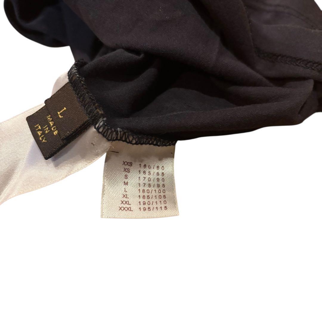 【至高の1枚】ルイヴィトン 背面シグネチャー ロゴ Tシャツ ブラック　L