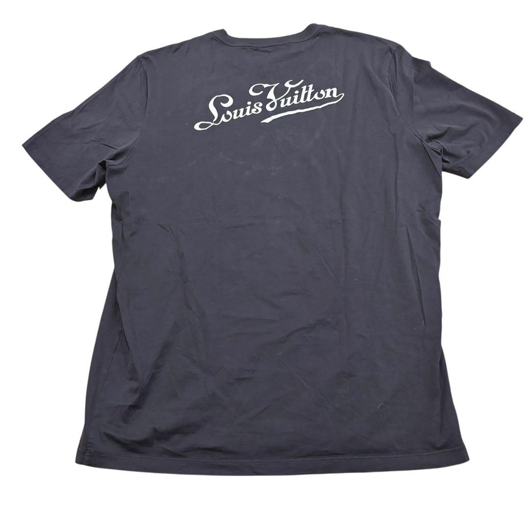 【至高の1枚】ルイヴィトン 背面シグネチャー ロゴ Tシャツ ブラック　L
