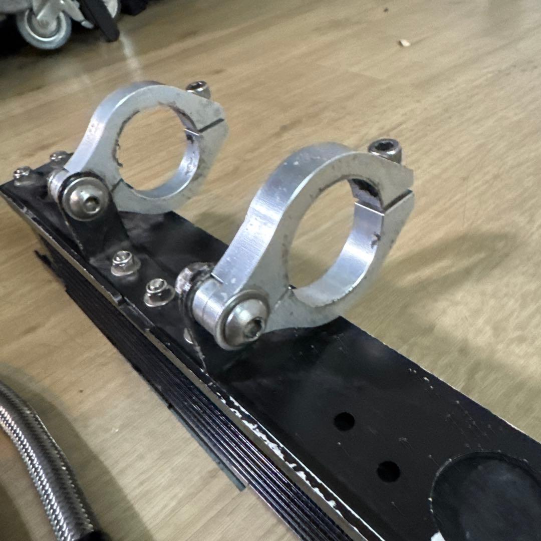 sr400 アクティブ　縦型オイルクーラー アルミ製 ブラック