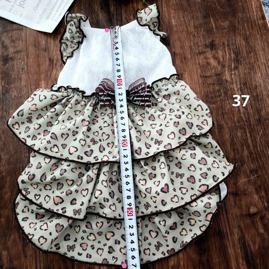 MIMI様❤ハート♡レオパード♡ハンドメイド犬服♡ワンピース♡