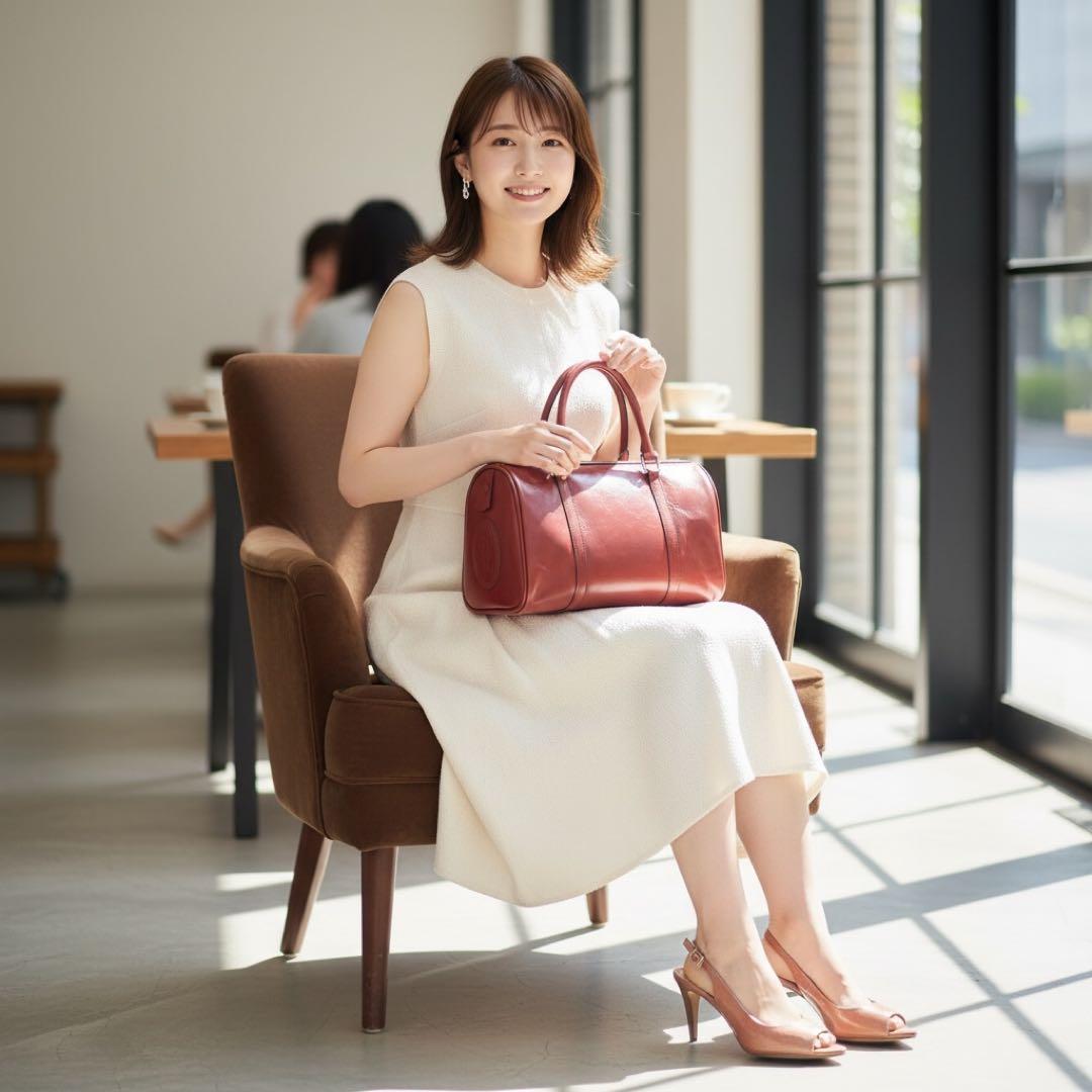 《美品》Cartier カルティエ ボストンバッグ マストライン ボルドー
