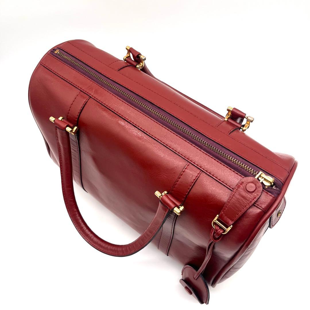 《美品》Cartier カルティエ ボストンバッグ マストライン ボルドー