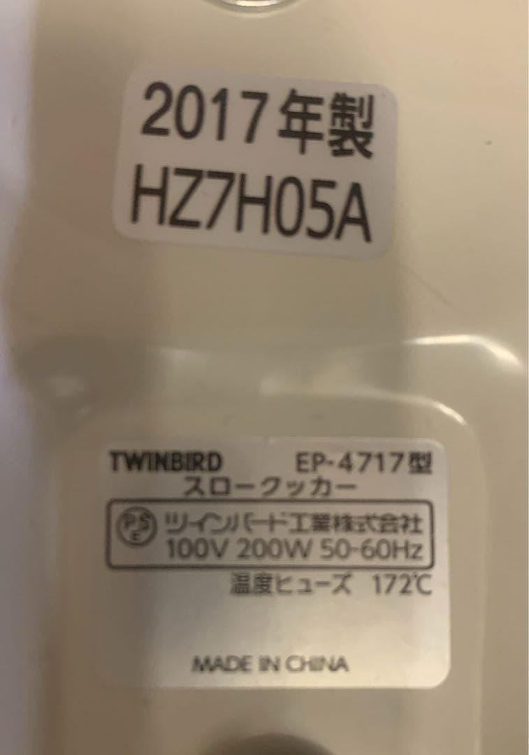 TWINBIRD スロークッカー EP-4717